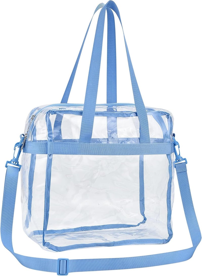 USPECLARE Clear Tote Bag for Stadium Events, 12x6x12 Transparent Stadium Bag for Work, Sports Games,Gym，Concerts - Image 2